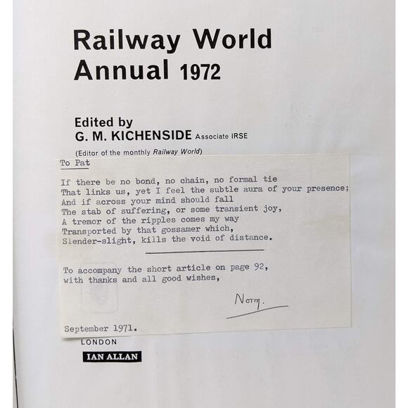 Vintage 1972 Railway World Annual - Railroadiana History Railfan - Picture 3 of 10